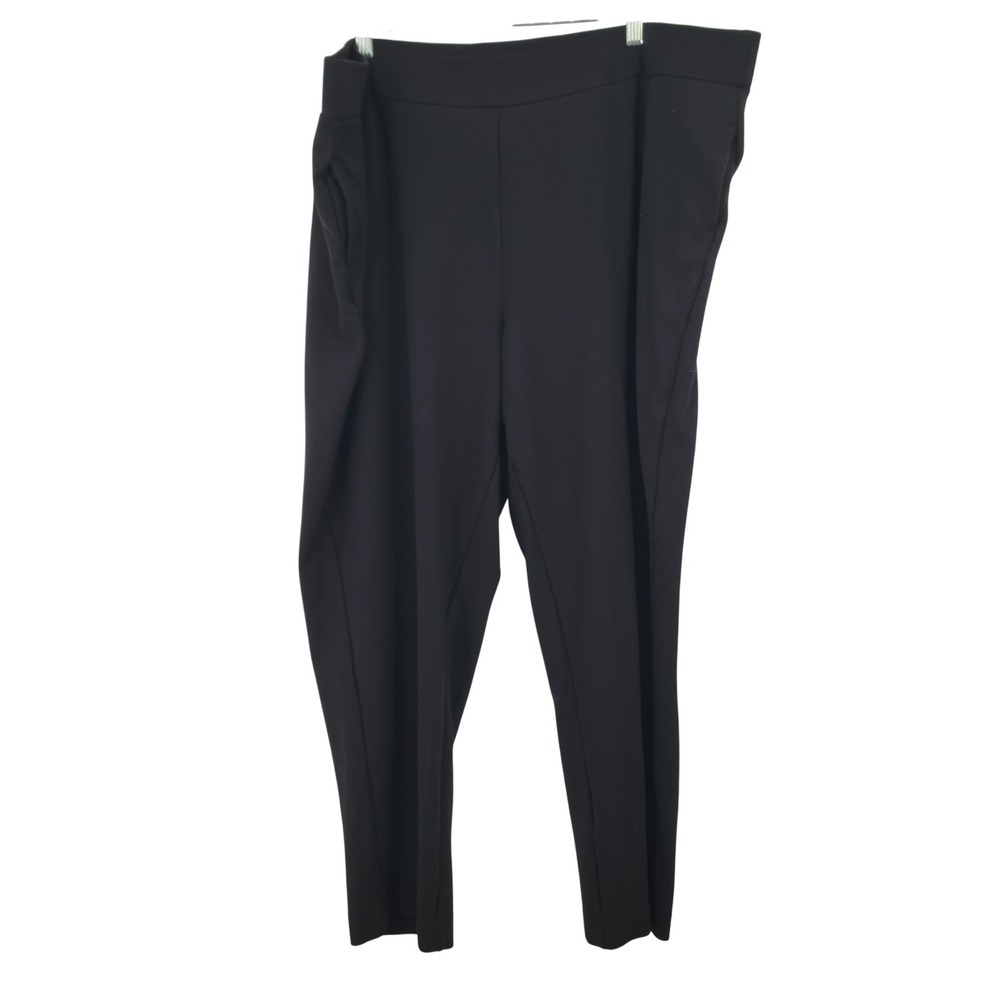 Liz Me Black Ankle Length Pull On Pants Women 3X Stretch Comfort Workwear Office